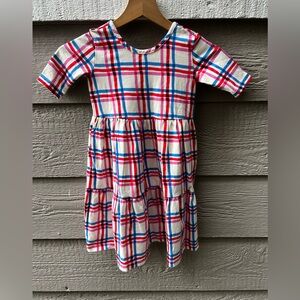 Hanna Andersson Plaid Kids Dress in Red, Blue, and White